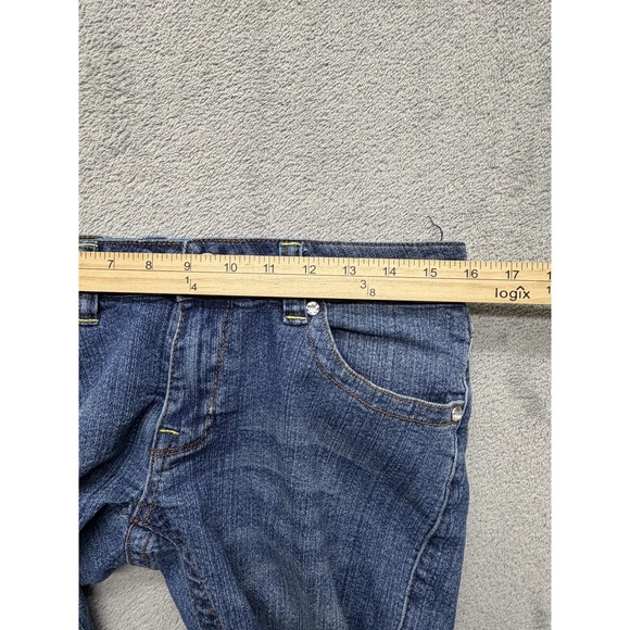 True Religion Jeans Womens 30 Blue Bootcut Horseshoe Back Pockets‎ Stretch Denim - Picture 4 of 7